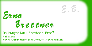 erno brettner business card